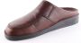 Amako 580 COGNAC Cognacbruine leren heren slipper - Thumbnail 4