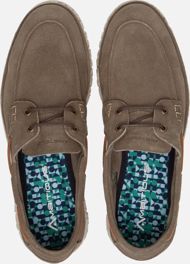 AMBITIOUS Amber Instappers groen Suede