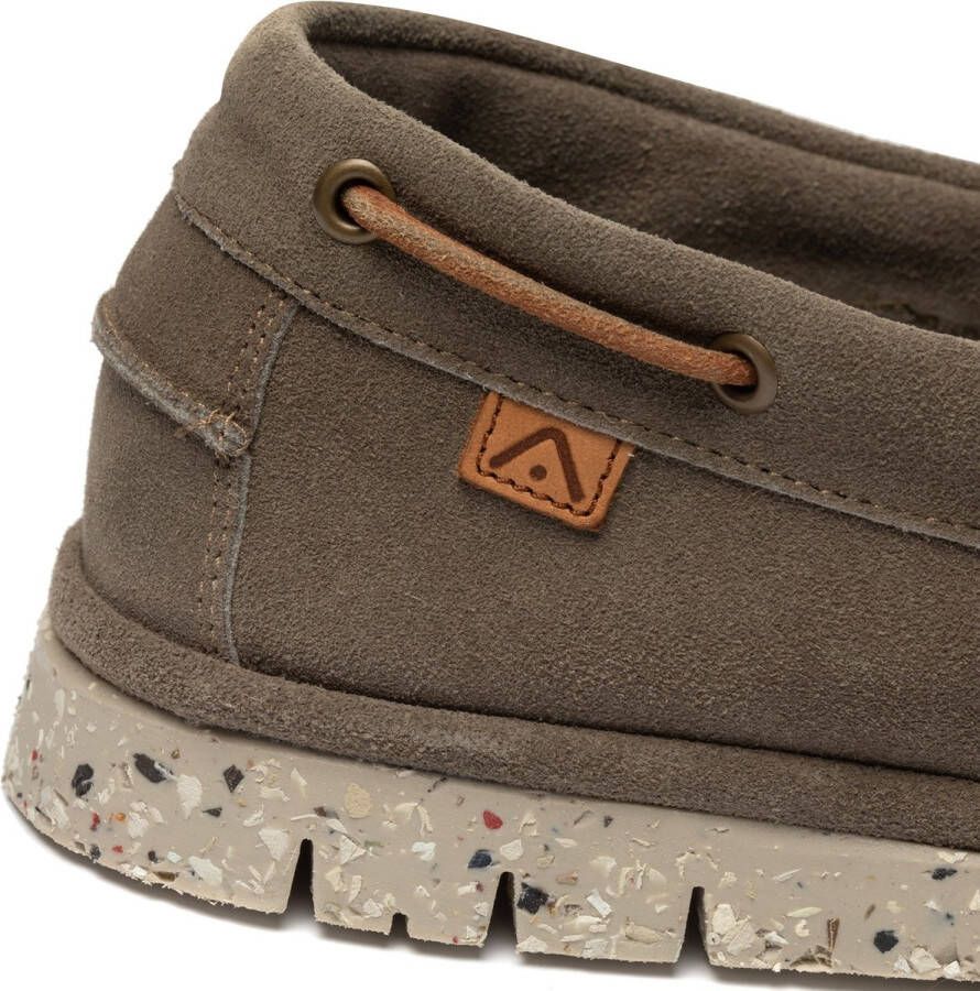 AMBITIOUS Amber Instappers groen Suede
