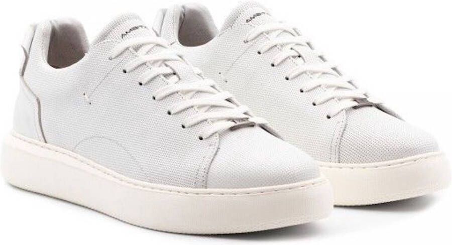Ambitious Witte geperforeerde leren sneakers White Heren - Foto 3