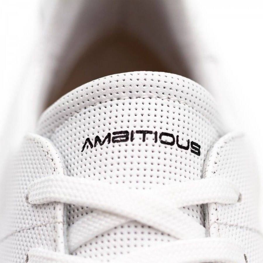 Ambitious Witte geperforeerde leren sneakers White Heren - Foto 4