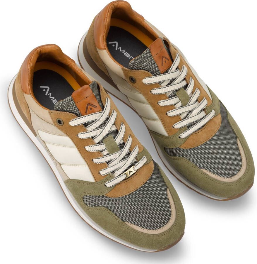 AMBITIOUS Heren Sneakers Ambitio kaki Beige Camel Khaki