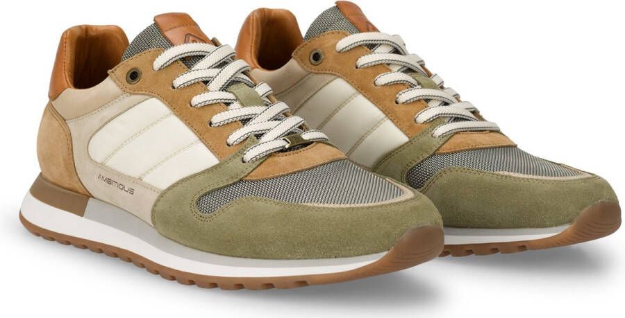 AMBITIOUS Heren Sneakers Ambitio kaki Beige Camel Khaki