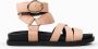 Amelie essence Dames Muiltjes met Houten Hak Grote Gesp Goudkleurige Details Made in Spain Amelie s - Thumbnail 2