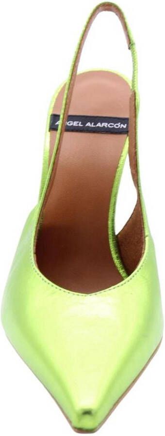 Angel Alarcon Peep Toe Peep Heel Green