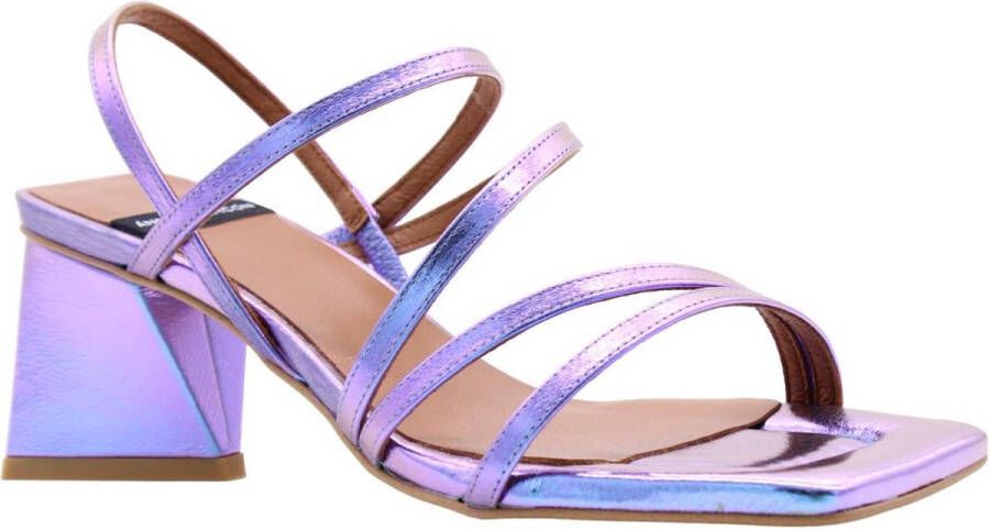 Angel Alarcon Elegant High Heel Sandals Purple Dames - Foto 10