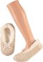 Apollo Dames Ballerina winter sloffen pantoffels beige laag model - Thumbnail 2