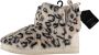 Apollo Hoge sloffen dames Fake Fur Dierenprint Beige Sloffen dames Warme sloffen dames - Thumbnail 4