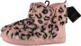 Apollo Hoge sloffen dames Fake Fur Dierenprint Roze Sloffen dames Warme sloffen dames - Thumbnail 3