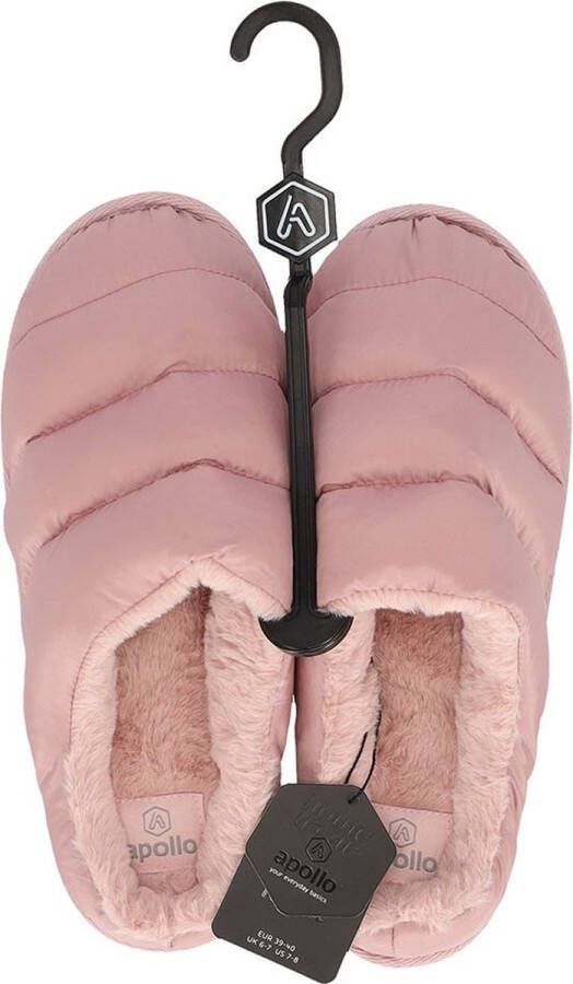 Apollo Instap Pantoffels Dames Gewatteerd Roze Pantoffels dames - Foto 3