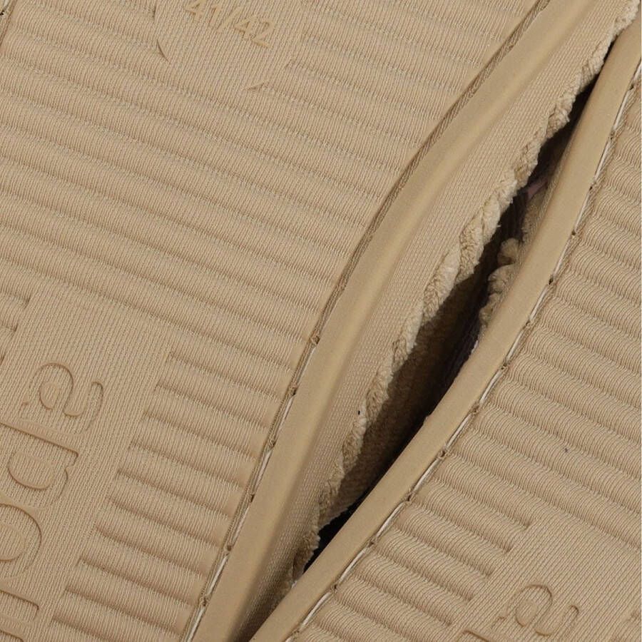 Apollo Instap Pantoffels Dames Ribstructuur Sand Pantoffels dames