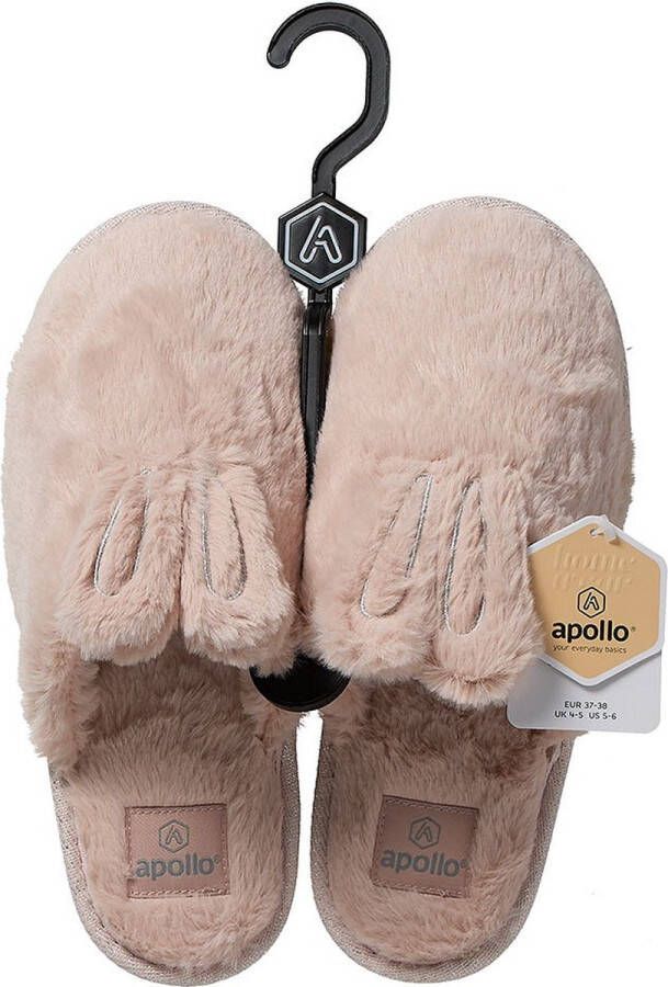 Apollo Instap pantoffels dames Roze Bunny Pantoffels dames Sloffen dames Pantoffels dames