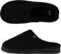 Apollo Heren instap slippers pantoffels teddy wol zwart - Thumbnail 2