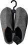 Apollo instappers slippers pantoffels grijs heren polyester rubber zool sloffen vaderdag - Thumbnail 2