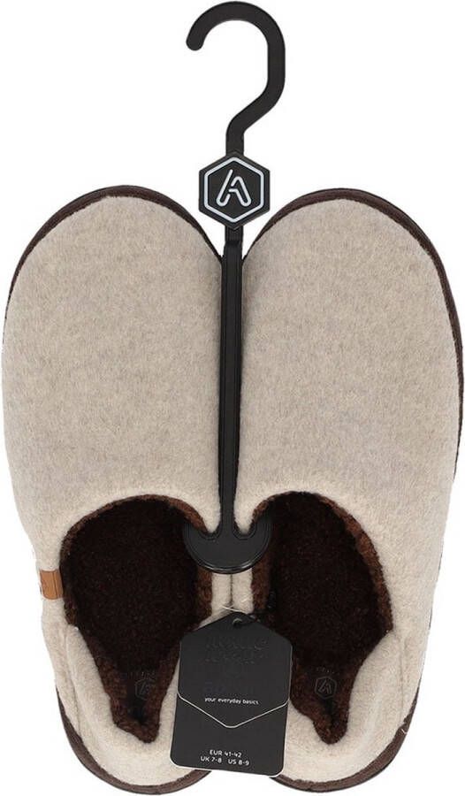 Apollo Pantoffel Heren Omvouwbaar Hielstuk Beige Instap pantoffels Pantoffel heren Pantoffels