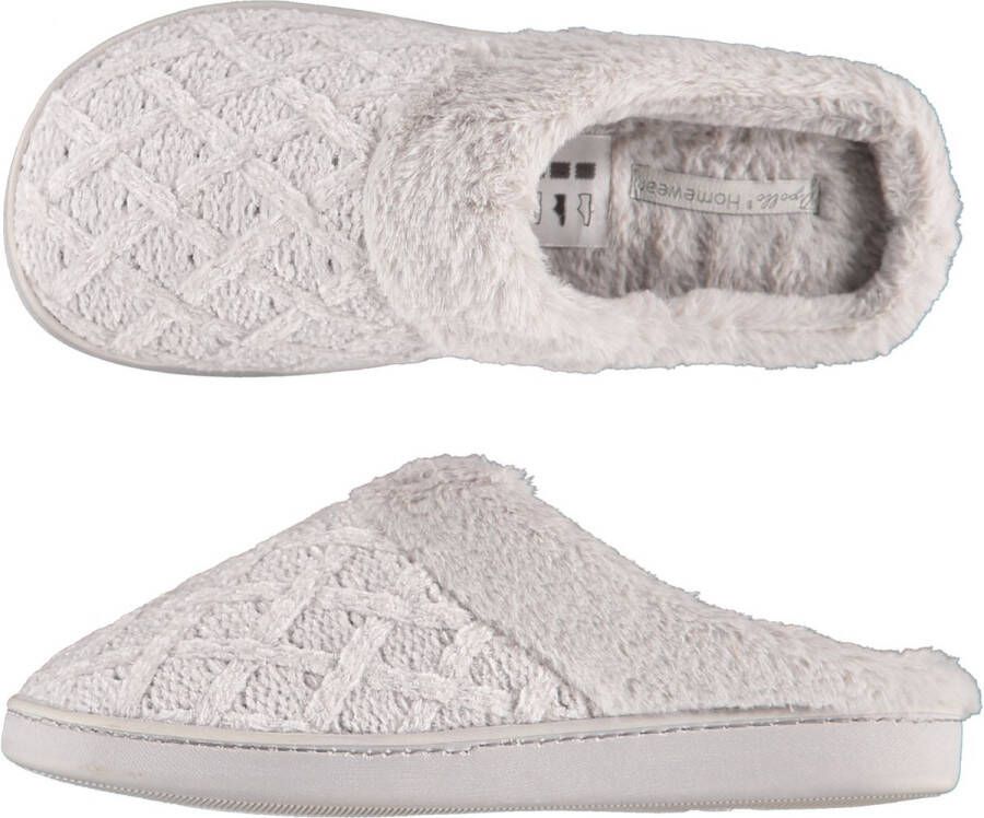 Apollo Pantoffels dames Licht Grijs Zachte rand Sloffen dames Pantoffels dames