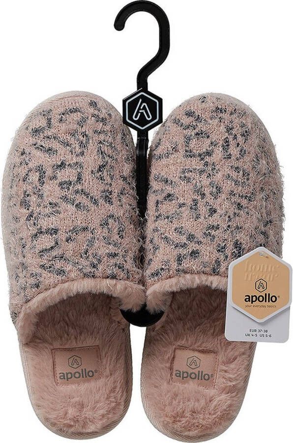 Apollo Pantoffels dames Roze Gebreide Pantoffels Sloffen dames Pantoffels dames Sloffen dames