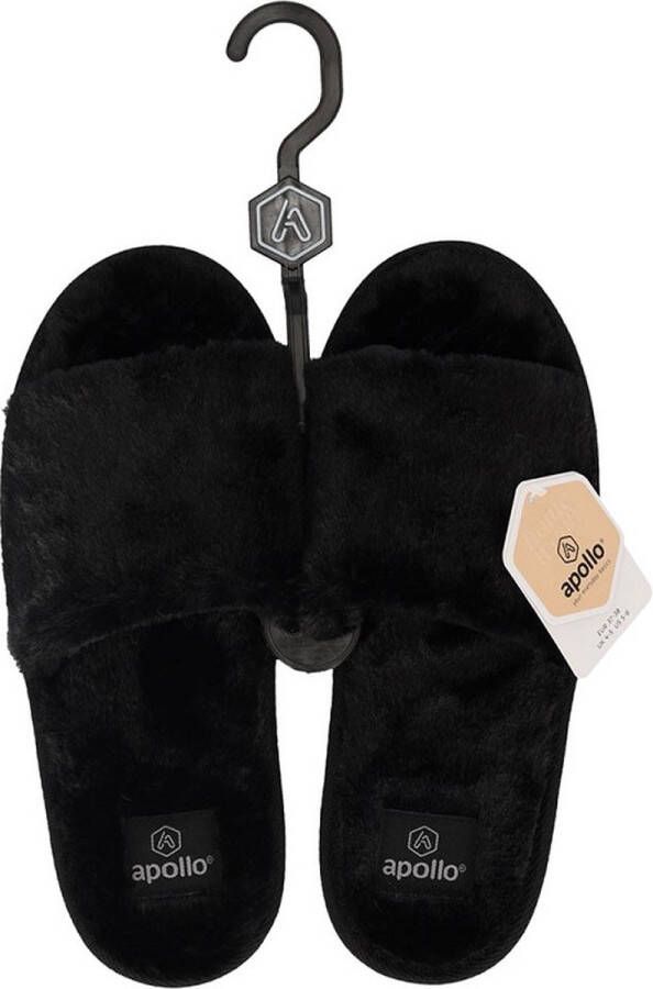 Apollo Pantoffels dames Zwart Pantoffel Slipper Sloffen dames