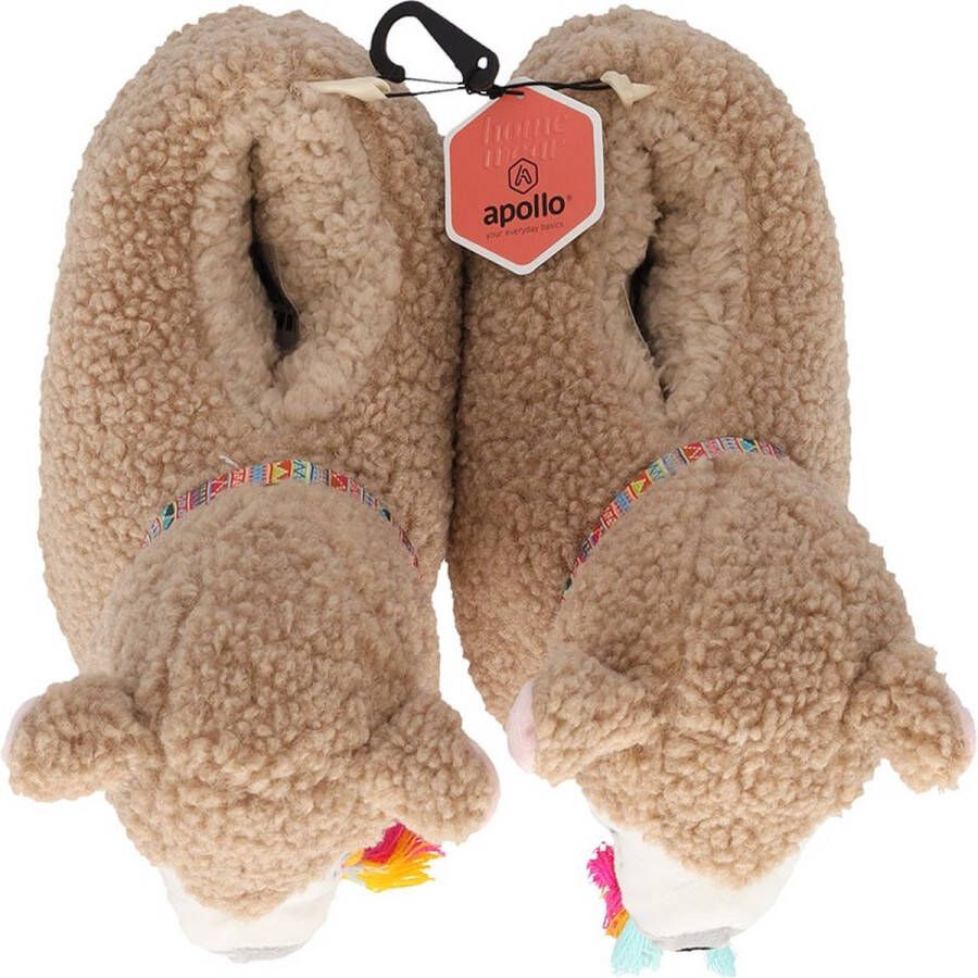 Apollo Pantoffels Meisjes Alpaca Bruin Pantoffels kinderen Sloffen Meisjes