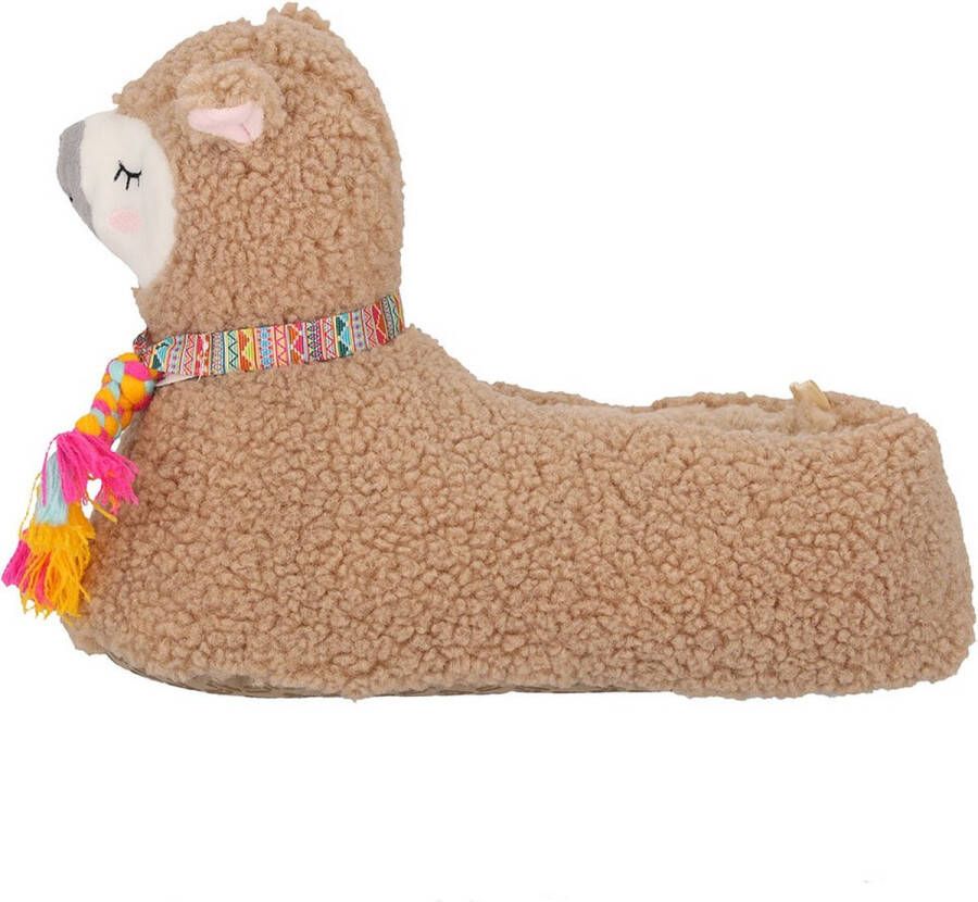 Apollo Pantoffels Meisjes Alpaca Bruin Pantoffels kinderen Sloffen Meisjes