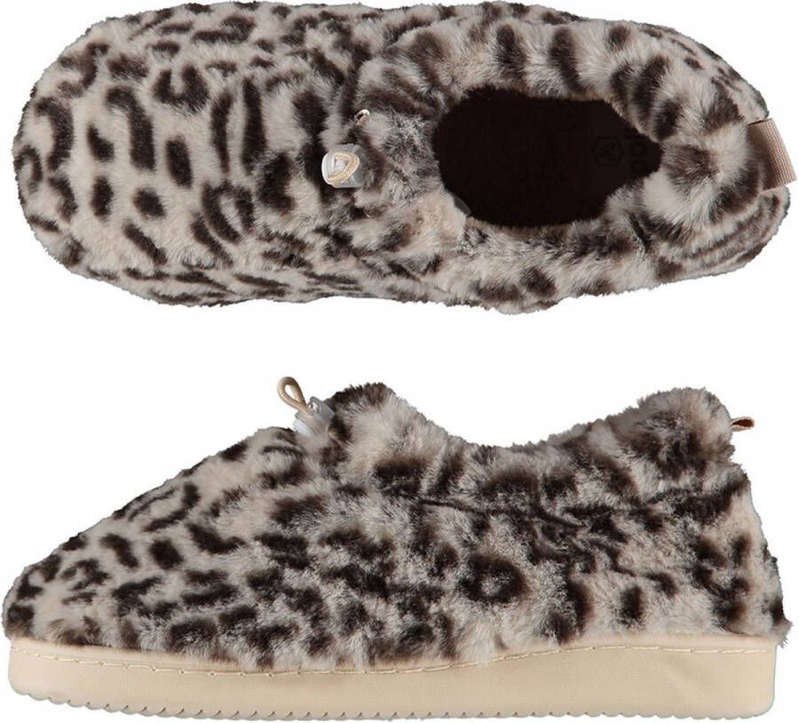 Apollo Sloffen dames Beige Mules Dierenprint Pantoffels dames Sloffen dames Pantoffels dames