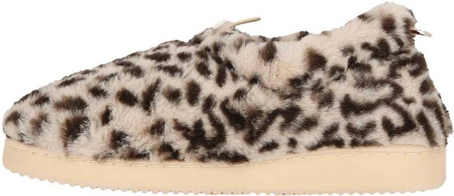 Apollo Sloffen dames Beige Mules Dierenprint Pantoffels dames Sloffen dames Pantoffels dames