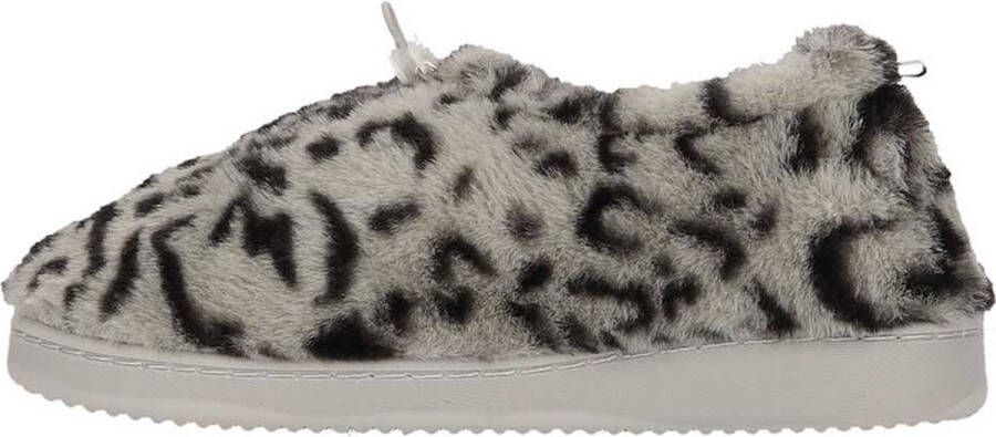 Apollo Sloffen dames| Grijs Mules Dierenprint Sloffen Pantoffels dames| Pantoffels dames