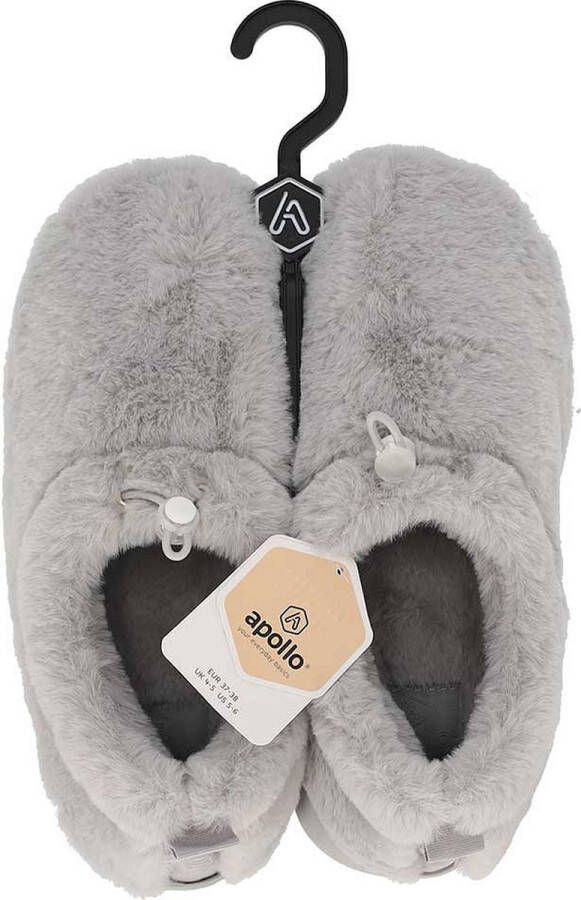 Apollo Sloffen dames| Grijs Mules Sloffen Pantoffels dames| Pantoffels dames