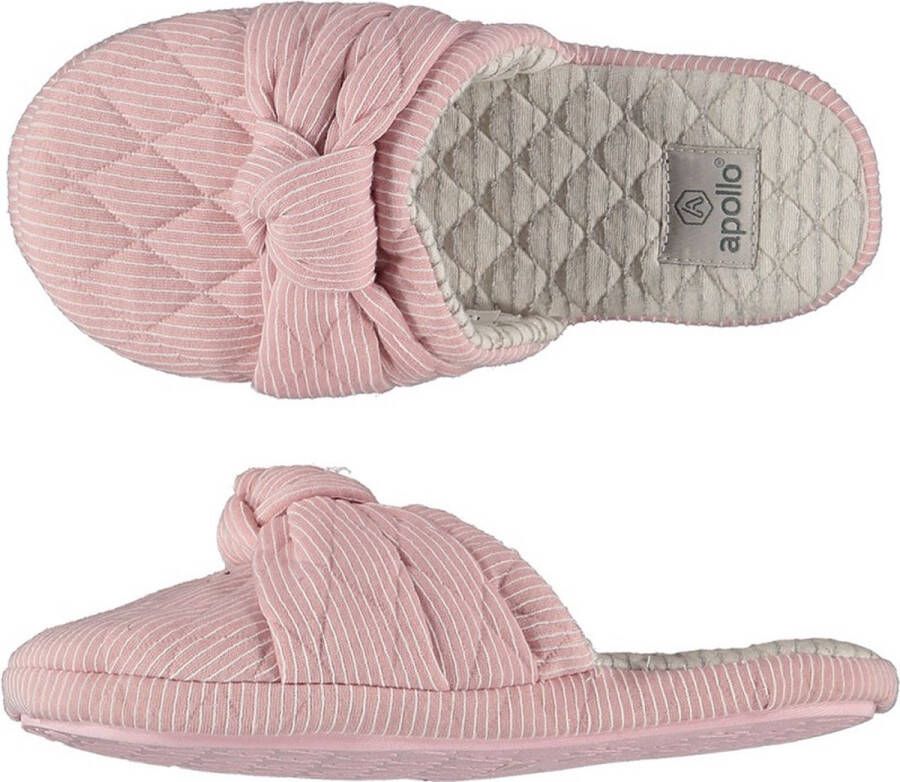 Apollo Sloffen dames Roze Met Knot Pantoffels dames Sloffen dames Pantoffels dames | Sloffen dames