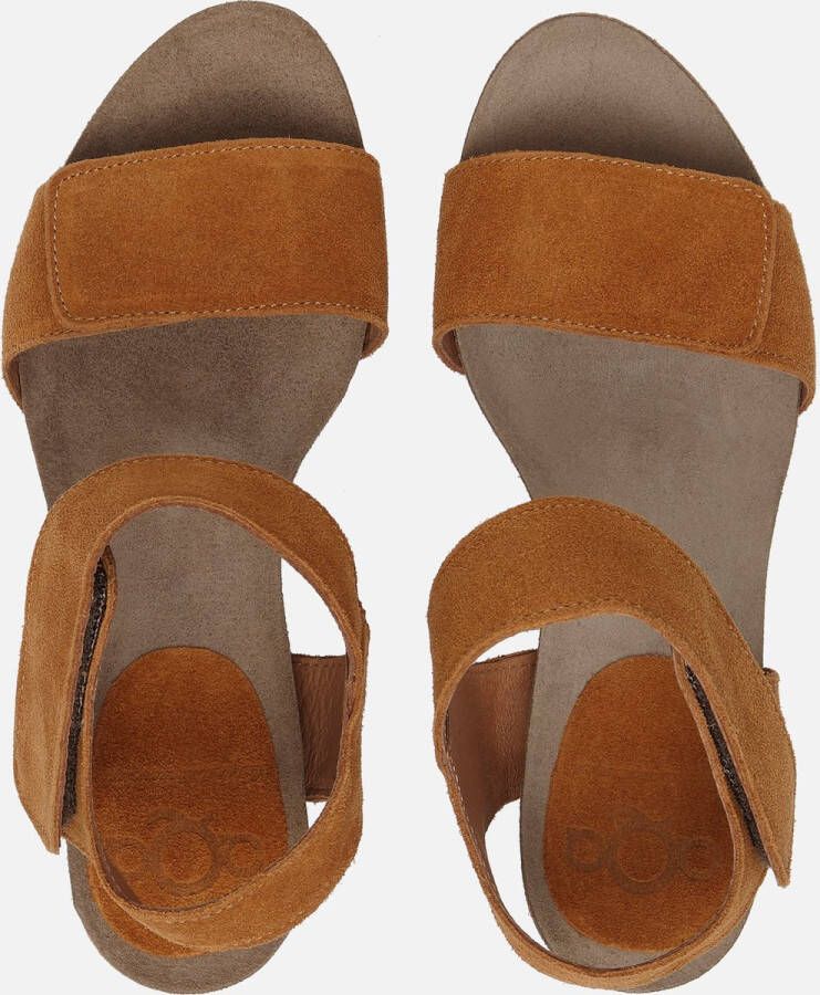 Aqa Sandalen met hak cognac Suede Dames