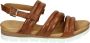 AQA Shoes A8366 Volwassenen Platte sandalenDames Sandalen Cognac - Thumbnail 5