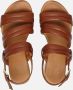 AQA Shoes A8366 Volwassenen Platte sandalenDames Sandalen Cognac - Thumbnail 7