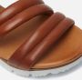 AQA Shoes A8366 Volwassenen Platte sandalenDames Sandalen Cognac - Thumbnail 8