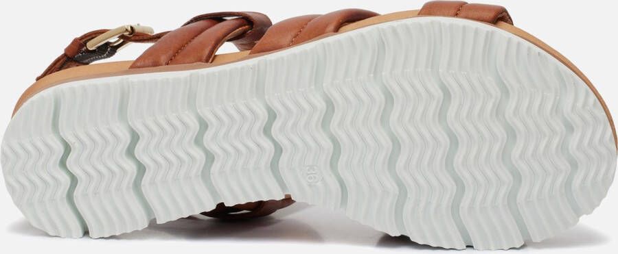 AQA Shoes A8366 Volwassenen Platte sandalen Cognac