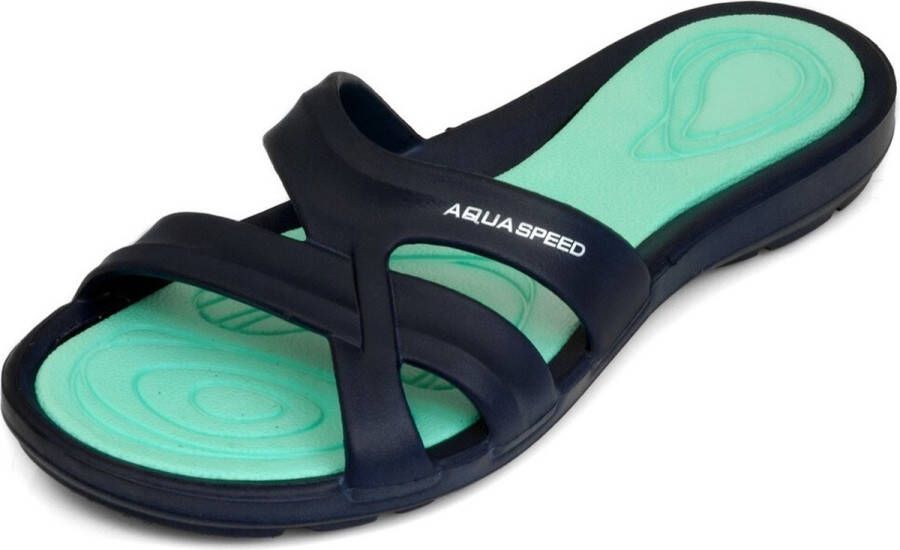 Aqua Speed Panama Badslippers Dames Navy Turquoise - Foto 5