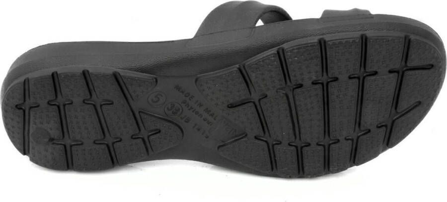 Aqua Speed Panama Badslippers Dames Zwart Lime Groen