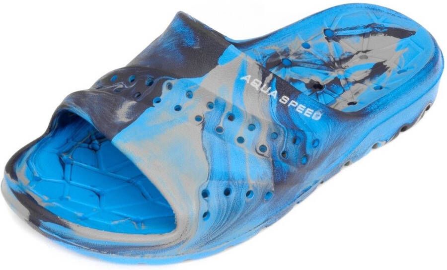 Aqua Speed PATMOS Badslippers Kinderen Vrolijk Design Licht Comfortafel en Duurzaam Blauw - Foto 3