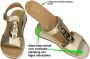 Ara 1234826 Volwassenen Platte sandalenDames Sandalen Metallics - Thumbnail 7