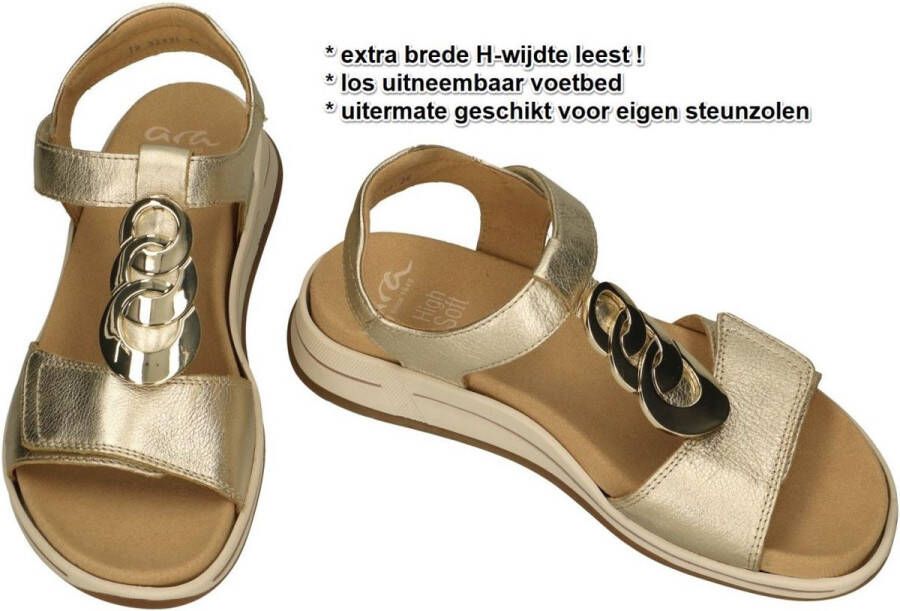 Ara 1234826 Volwassenen Platte sandalenDames Sandalen Metallics