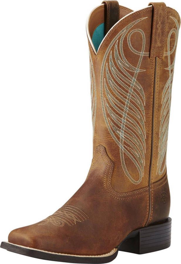 Ariat Round Up Western Boots Rijlaarzen B Powder Brown Square Toe - Foto 5