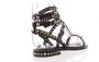 Ash Play Zwarte Leren Platte Sandalen Black Dames - Thumbnail 6