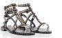 Ash Play Zwarte Leren Platte Sandalen Black Dames - Thumbnail 8