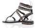 Ash Play Zwarte Leren Platte Sandalen Black Dames - Thumbnail 9