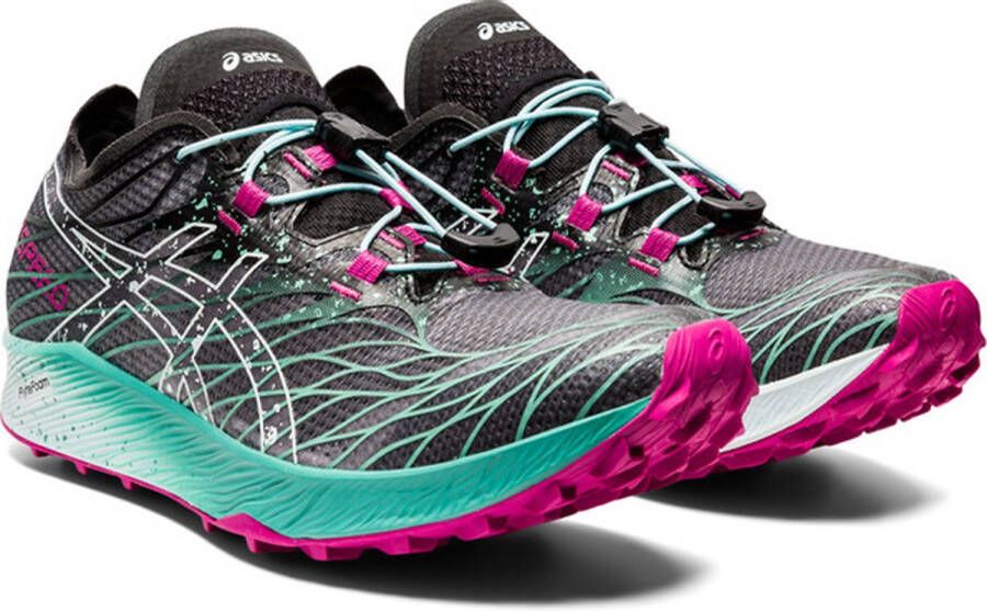 ASICS Fujispeed Dames Sportschoenen Hardlopen Trail zwart groen