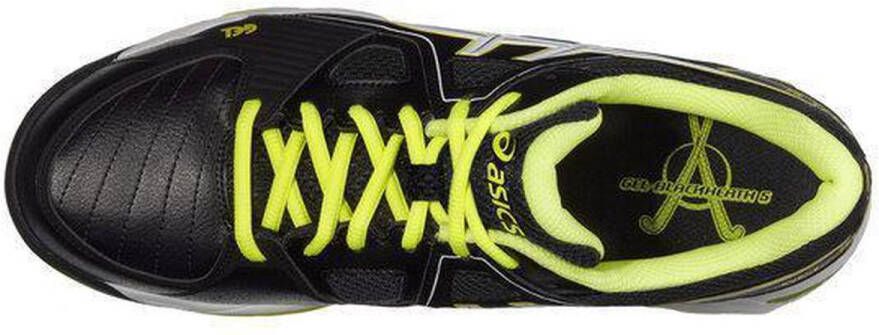 ASICS Gel Blackheath 5 Hockeyschoenen Mannen Zwart Wit Geel