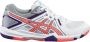 ASICS Gel Task wit oranje indoorschoenen dames (B555Y-0106) - Thumbnail 2