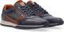 Australian Footwear Browning Leather Sneaker casual Ocean Blue-Cognac - Thumbnail 4