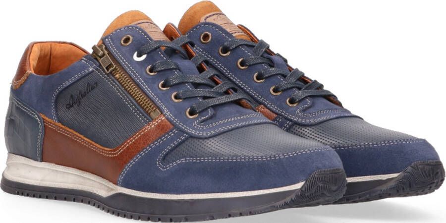 Australian Footwear Heren Sneakers Australian Browning Ocean Blue Cognac Blauw