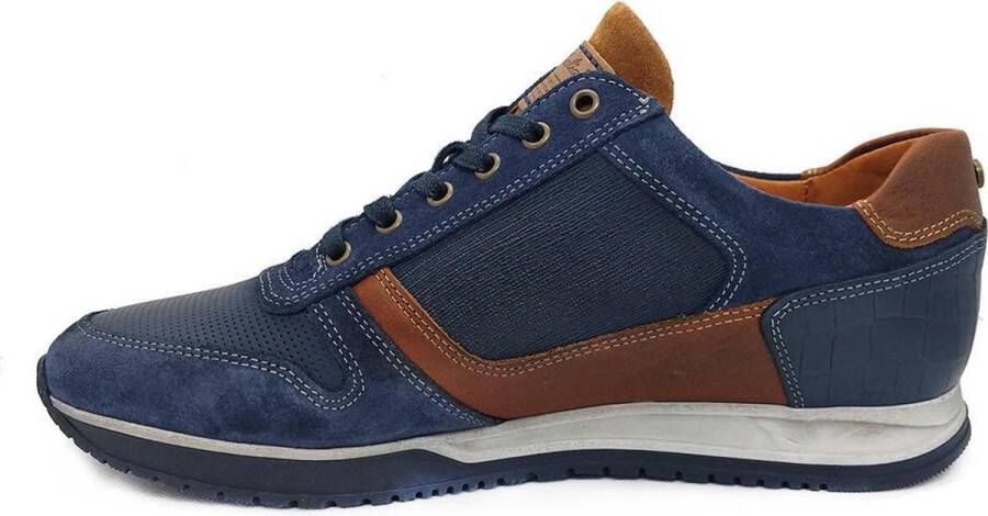 Australian Footwear Heren Sneakers Australian Browning Ocean Blue Cognac Blauw