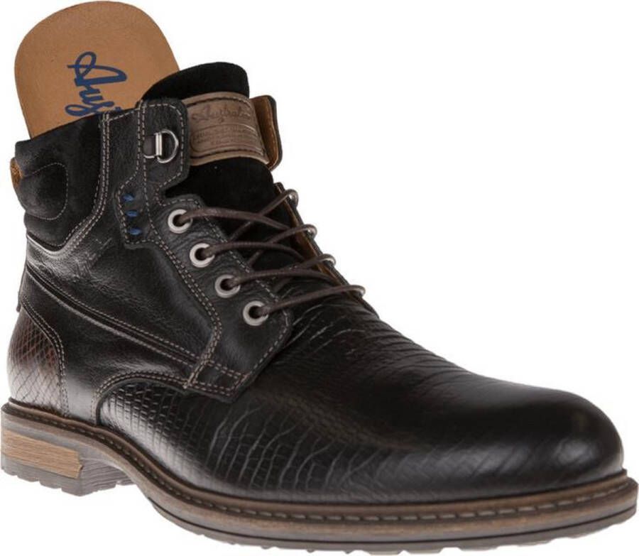 Australian Footwear Zwarte Australian Veterschoenen Rick Leather